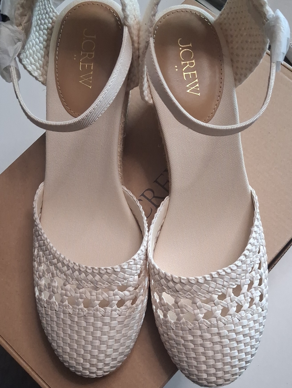 J.Crew Cream wedge  shoe